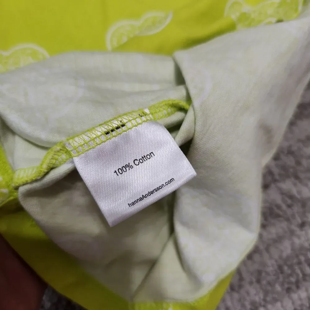 Hanna Andersson girl's chartreuse green halter dress size 120cm or 6/7 - Picture 8 of 9
